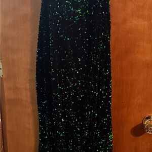 Black Sequin Maxi Dress